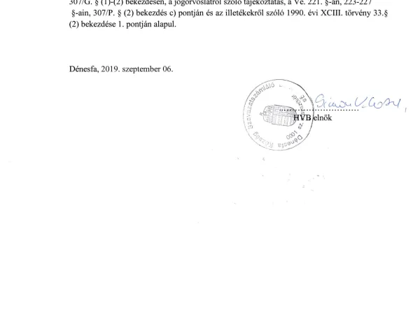 A Helyi Választási Bizottság nyilvántartásba vételi határozatai (2019) (4. kép)