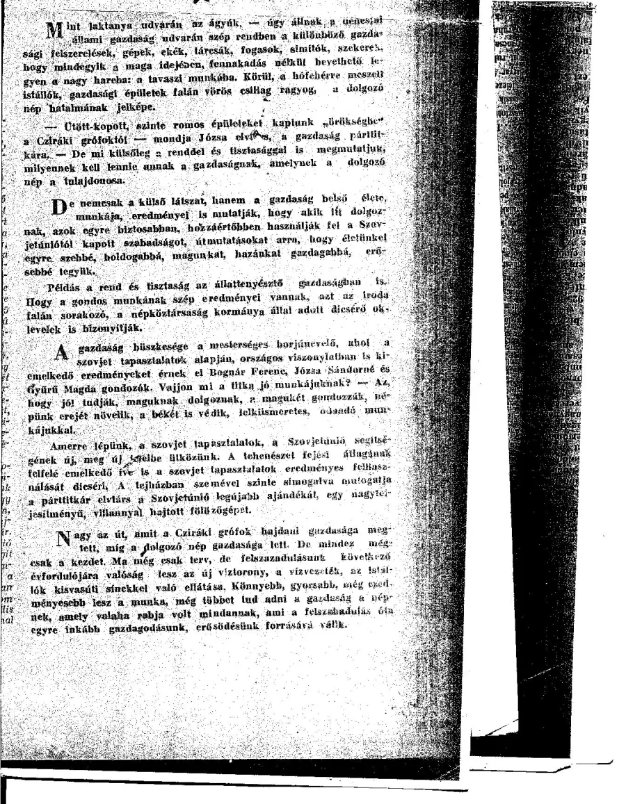 Kisalföld, 1952